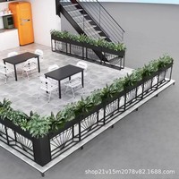 Bac à fleurs extérieur en fer forgé, support de séparation pour plantes vertes, idéal pour centres commerciaux, salons de thé et cafés - Fabriqué en Chine