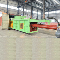 Compacteur de bouteilles en plastique Presse à balles Machine à balles automatique pour déchets de papier Presse à balles horizontale pour déchets de papier