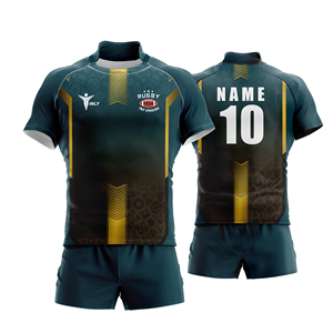 Harga pabrik grosir Polyester sublimasi Kit Rugby kualitas tinggi Jersey Rugby untuk pria - Product Image 2