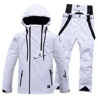 Combinaison de ski de couleur unie costume hommes et femmes modèles coupe-vent imperméable chaud respirant hiver neige équipement de ski de fond couple mod