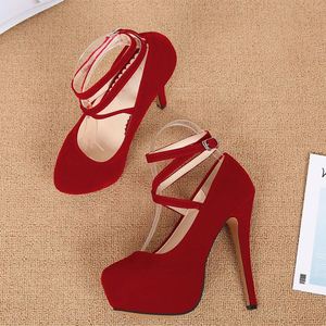 Zapatos de Tacón Alto con Tiras Cruzadas, Estilo Europeo Americano, a la Moda, Tallas Grandes, para Mujer, Novedades de Verano 2026, Calzado para Discoteca - Product Image 4