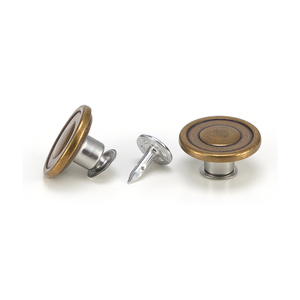 Boutons et rivets pour jeans à prix d'usine, attaches en denim de couleur personnalisée pour vêtements en denim - Product Image 1