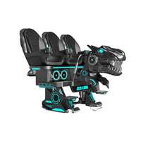 Cinéma VR 9D multijoueur 3 places, équipement de jeu VR interactif d'arcade intérieur à jetons pour centres commerciaux