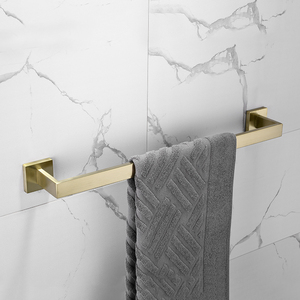 Cuarto <span class=keywords><strong>de</strong></span> ducha <span class=keywords><strong>de</strong></span> acero inoxidable SUS 304 brocha cuadrada oro montado en la pared <span class=keywords><strong>de</strong></span> 4 piezas <span class=keywords><strong>de</strong></span> baño conjunto <span class=keywords><strong>de</strong></span> accesorios - Product Image 2