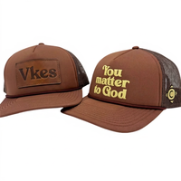 Gorra Trucker Mexicana Personalizada con Bordado OEM, Gorra de Béisbol con Cierre a Presión, 5 Paneles, Estampado de Cuerda, Espuma, Verde Oliva