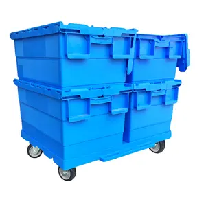 Hareketli kutular istiflenebilir plastik özel Logo Cajas De Plastico tedarik çin fabrika fiyat saklama kutuları plastik plastik kasalar