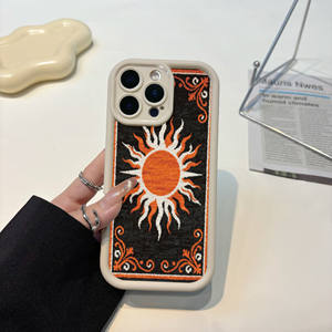 Funda Protectora para Teléfono iPhone 16 con Diseño Bohemio de Sol, Estilo Vintage Inspirado en el <span class=keywords><strong>Tarot</strong></span>, Personalizable con Cualquier Imagen - Product Image 3