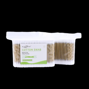 สำลีสองหัวแบบปลอดภัยต่อสิ่งแวดล้อม ผลิตจากเยื่อไผ่ ใช้ได้หลากหลายสำหรับการดูแลผิวและสุขอนามัย บรรจุในถุงที่สะดวกสบาย - Product Image 3