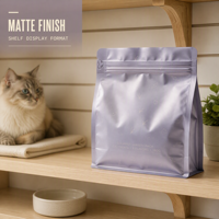 Sachet d'emballage personnalisé pour friandises pour chats, 180g, pack varié six saveurs, sachet stand-up imprimé argenté, emballage de détail pour friandises pour animaux de compagnie