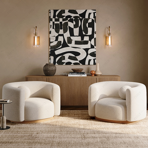 Ensemble canapé et commode de luxe moderne et luxueux FERLY pour sièges confortables avec rangement rangé - Product Image 4