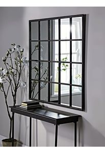 Large Decorative Outdoor <strong>Black</strong> Metal Wall Hanging <strong>Window</strong> Arch Frame <strong>Mirrors</strong> - Product Image 4