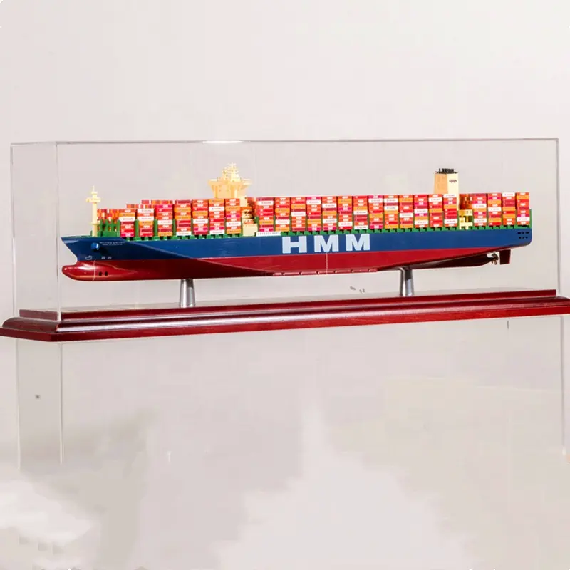 HMM 보트 모델 수제 화물선 모델 조립 새해 맞춤형 비즈니스 선물