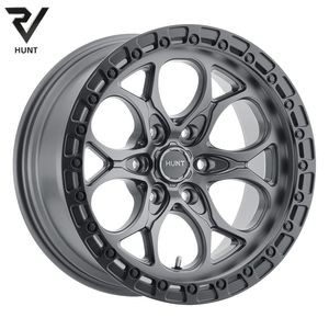 Jantes Beadlock tout-terrain personnalisées Hunt 17 20 pouces 6x139.7 6x135 Noir satiné Forgées pour Land Rover Ford Toyota Jeep - Product Image 5