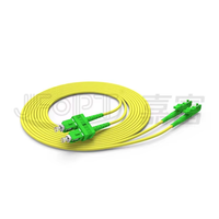 E2000 APC UPC ke SC Kabel Patch Fiber Optik SM MM 1 2 Core Low Loss PVC LSZH 3m 10m
