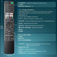 Télécommande vocale de remplacement RMF-TX520P compatible avec les téléviseurs Sony Bravia XR/XBR/KD Series 4K/8K LED OLED