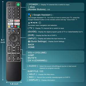 Control Remoto de Voz de Repuesto RMF-TX520P Compatible con Televisores <span class=keywords><strong>Sony</strong></span> <span class=keywords><strong>Bravia</strong></span> XR/XBR/KD Series 4K/8K LED OLED - Product Image 2