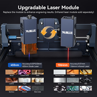 Máquina de Grabado Láser Profesional OEM WAINLUX X2 de 10W para Madera, Cuero, Acero Inoxidable, Arte en Cristal 3D