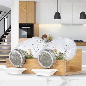 Kit de germinación de semillas, tarro de Mason, con soporte de Bambú - Product Image 3