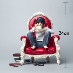 Figura de acción personalizada de L Lawliet de <span class=keywords><strong>Death</strong></span> <span class=keywords><strong>Note</strong></span>, modelo de sofá bebiendo café, <span class=keywords><strong>figuras</strong></span> de juguete - Product Image 2