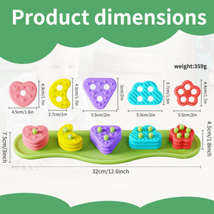 Bloques de Construcción de Rompecabezas - Bloques Sensoriales Educativos de Silicona con Temática de Animales y Naturaleza - Aptos para Niños - Product Image 2