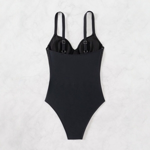 Traje de baño de una pieza elegante y sexy, minimalista, de cintura alta, transparente y que realza la figura, para mujeres con diferentes tallas de busto. - Product Image 3