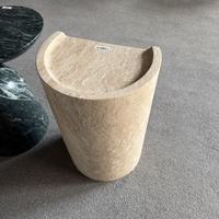 Table d'appoint/d'angle en dalle de pierre naturelle style Wabi-Sabi, mobilier de salon écologique pour villas, halls d'hôtels et appartements