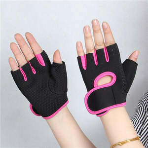 Custom logo grip fingerless fitness <b>women</b> weight lifting gym <b>gloves</b> - Product Image 1