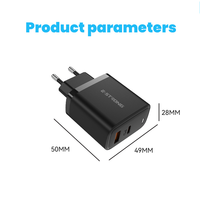 Adaptateur de charge rapide universel 20W 33W double port Type C PD QC 3.0 2 USB, adaptateur de téléphone portable, chargeur mural