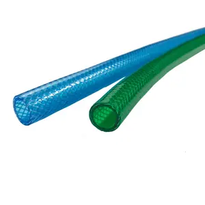 Tubo de manguera de agua reforzado con fibra de plástico trenzado polivinílico de 5 capas
