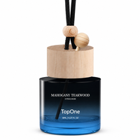 Diffuseur de parfum suspendu pour voiture Custom TopOne, flacon en verre de 8 ml pour huiles essentielles avec cordon réglable, pour utilisation en voiture, dans un placard ou au bureau uniquement