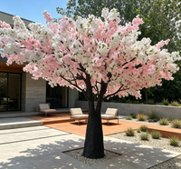 Arbre décoratif de fleurs de cerisier artificielles roses, arbre fleuri personnalisé pour la remise des diplômes, Noël, Nouvel An, Halloween