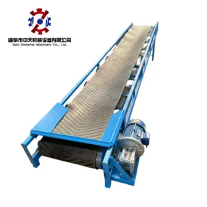 Large Dip Angle Industrial Belt Conveyor Skirt Belt Conveyor Small Block Feeding Machine
