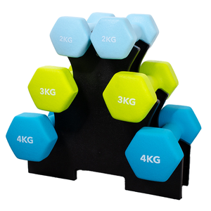 Tùy chỉnh màu sắc logo PVC tráng gang HEX quả tạ cho nhà phòng tập thể dục sức mạnh thiết bị đào tạo tập thể dục nhỏ quả tạ - Product Image 5