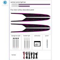 Éclairage d'ambiance intérieur 16-22 pour F48/F49/X1/X2, panneau étoilé moulé sur mesure 1:1, contrôlé par application, lumières musicales RVB 12V colorées