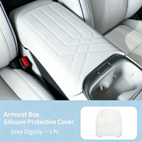 Tapis de console centrale en silicone antidérapant couleur originale pour Xpeng MONA L03 avec recharge sans fil et porte-gobelet – Modification intérieure