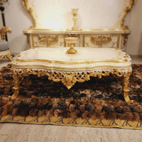 Ensemble de canapés capitonnés bleu glace de luxe, style royal européen, en bois sculpté turc classique, fait main, écologique, haut de gamme, pour villas et palais