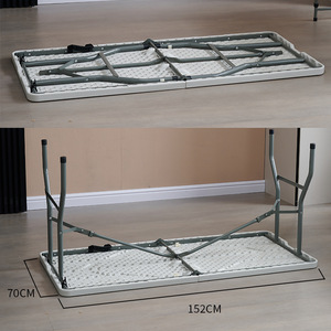 Demi-table pliante portable <span class=keywords><strong>de</strong></span> haute qualité 4FT/5FT/6FT/8FT pour les fêtes et les événements <span class=keywords><strong>d</strong></span>'arrière-cour Produits divers ménagers - Product Image 4