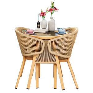 توصيل سريع لطقم أثاث حدائق يتكون من كرسيين وطاولة، أثاث للشرفة والفناء - Product Image 1