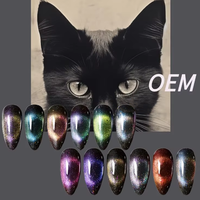 Kit de Gels Ongles Effet Œil de Chat Sans HEMA/TPO, Vernis Gel Professionnel Personnalisable avec Logo, Gels UV Arc-en-ciel, Échantillons Gratuits KittensBeauty