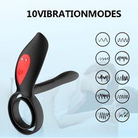 Vibrationsring für Männer mit Elektrischer Fernbedienung, Sperma-Verschluss, Penisring mit 10 Geschwindigkeiten, G-Punkt-Vibrator