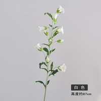 Fleur artificielle de plante simulée, fleur de clochette à longue tige, ornement de fleur artificielle, décoration de mariage, fleur simulée