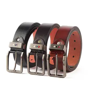 Wholesale Custom Mens Belt Full Grain Vegetable Tan Leather Man Belt Leather Pin Buckle Belt For Men