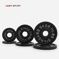 Plaques de poids de musculation en fonte pour la maison, 1,25-25 kg, standard 2 pouces, double indication KG/LBS, logo personnalisé OEM, directement de l'usine, faible MOQ