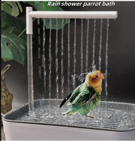 Bassin de bain électrique écologique Parrot Special Medium Tiger Skin Peony Wind Shower à circulation automatique pour oiseaux
