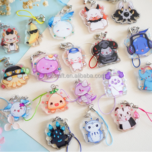 Personalized Custom Print Acrylic Phone Charms Cute Phone Strap