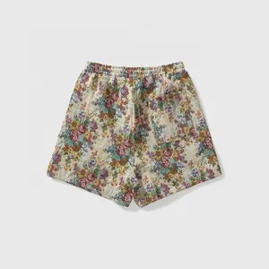 New Arrival Fashion Custom Floral Graphic Patterns Allover Elastic Waistband 100% Cotton Men's Shorts