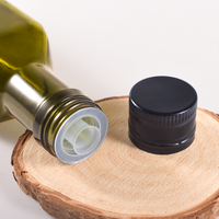 Offre Spéciale bas quantité minimale de commande 31.5mm * 24mm huile d'olive vinaigre bouteille en verre bouchon en aluminium avec insert verseur en plastique