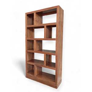 Librerías de Teca Premium Kania, Elegantes y Contemporáneas, Extensibles, de Madera de Teca para Sala de Estar, Comedor, Cocina y Oficina en Casa - Product Image 2