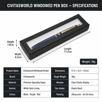 Boîte à stylos transparente en PVC, boîte à stylos visible avec couvercle et fenêtre, boîte cadeau pour stylos et papier, boîte de présentation pour stylos à bille avec impression