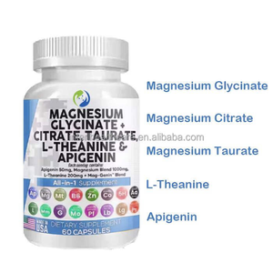 Ausreson 120 Magnesio L-Theanine Apigenin Citrate Taurate Complex Suplemento Magnesio Glicinato Cápsulas - Product Image 2